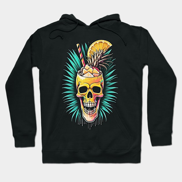 Pineapple Skull Juice Hoodie by DeathAnarchy